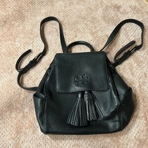 Tory Burch Black Leather Backpack